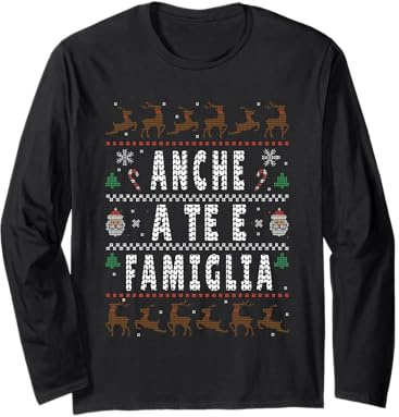 Anche A Te E Famiglia Natale Maglione Natalizia Divertente Maglia a Manica