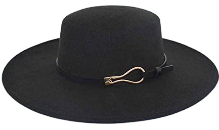 generisch Cappelli Fedora Uomo Donna Elegante Secchio di Lana Inverno 1920, Cloche, Cappelli Bowler, Melone in Velluto, Cilindro Piatto, Cappelli Tesa Larga, Nero , Taglia unica