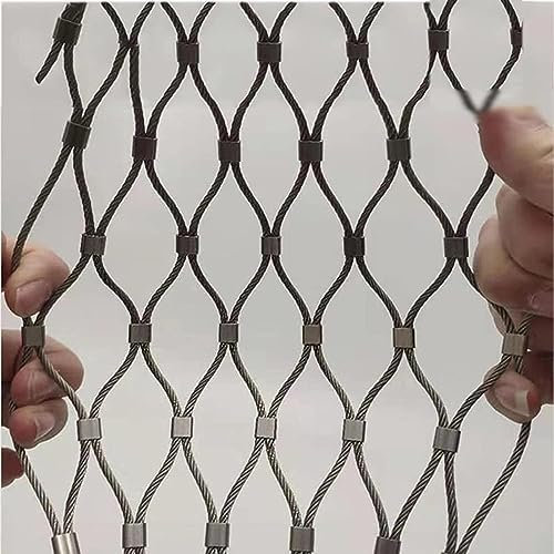 Treillis métallique en acier inoxydable pour protection de balcon et clôture de jardin et ferme 10 cm Taille 1,2 x 15 m
