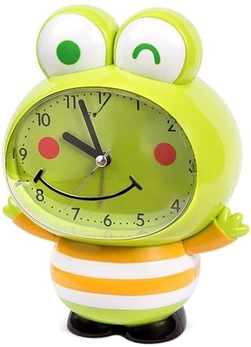 Reloj Despertador Infantil Rana con luz LED, Sonido Suave y diseño Colorido, Ayudar a los niños a despertarse Felices.