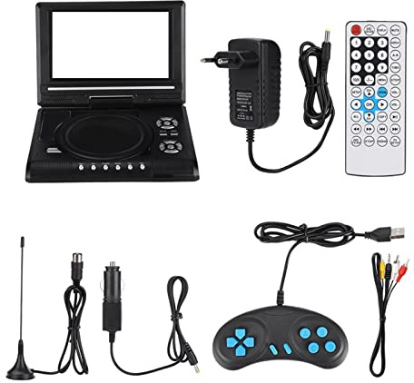 Hem bärbar bil dvd Spelare 7,8 tum VCD MP3 HD Multimedia digital dvd Spelare hemmabiosystem med billaddare gamepad