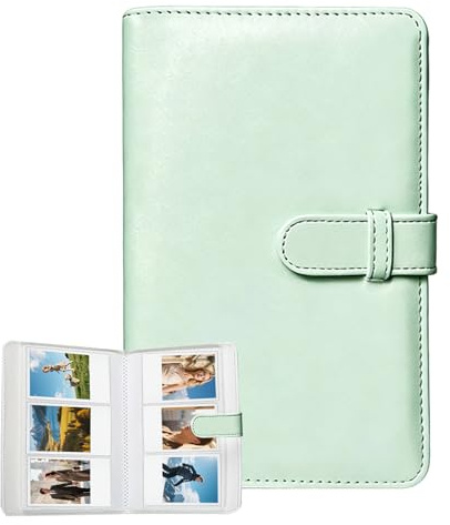 108 Pockets Mini Album 2x3Photo Album Film - Mini Small Kpop Photocard Holder Binder Mint Green