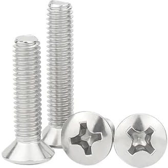 5-50 Uds M3 M4 M5 M6 M8 GB820 DIN966 A2-70 304 perno de tornillo medio ovalado cabeza avellanada elevada empotrada en cruz acero inoxidable(16mm,50PCS-M3)