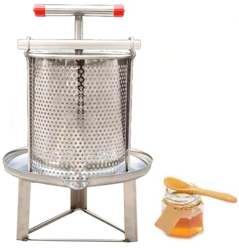 Extracteur de Miel Manuel Inox Épais Pressoir à Miel Apiculture | Pressoir à Pomme, Nid d'Abeille, Pour Restaurant Cuisine Hôtel