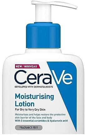 CeraVe Feuchtigkeitslotion für trockene und sehr trockene Haut, Hautschutzbarriere, 236 ml