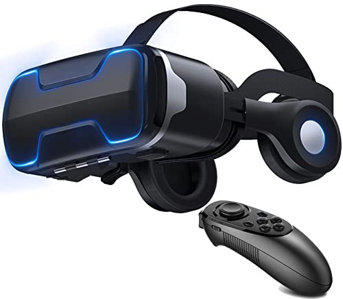 Allt-i-ett VR-headset, virtuell verklighet VR-skyddsglasögon med Controller, 3D VR-glasögon för TV och videospel, kompatibel med 4,5-6,0 tums mobiltelefoner
