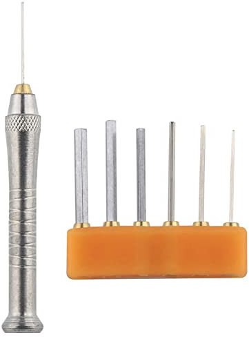 Plentoy Set di chiavi esagonali metriche 7 in 1 con manico, punte per cacciavite esagonali, 0,7 mm, 0,9 mm, 1,27 mm, 1,5 mm, 2,0 mm, 2,5 mm, 3,0 mm