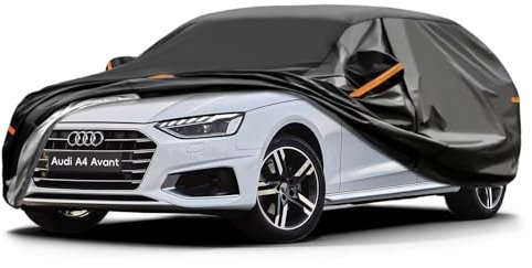 GUNHYI Autoabdeckung Wasserdicht und atmungsaktiv, Abdeckplane Geeignet für Audi A4 Avant, BMW 3er Touring, Vollgarage Autoplane mit 7 Schichten Material zum Schutz vor Schnee, Sonne.(450 bis 485 cm)
