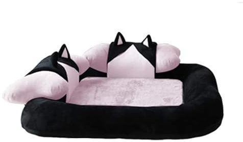 Husdjurssäng Hundsäng Kattbädd Petsäng Ortopedisk Memory Foam Hundsäng Medium Pet Nest Hundsoffa Med Avtagbart Tvättbart Överdrag Vattentätt Foder Kattsäng Hundbädd (Color : Pink, Size : 45 * 45cm)