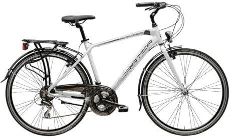 Adriatica Bazam - Bicicleta Touring para hombre de 28 pulgadas, City-Trekking Boxter HP, cambio de 21 velocidades, cuadro de aluminio, talla 45, blanco hielo
