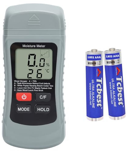 Digitale Legno/Muri Misuratore di umidità，adatto per misurare rapidamente la temperatura ambiente,umidità di legno grezzo, carta, pareti di gesso e temperatura ecc Rilevatori Di Umidità (ZN-MT01)