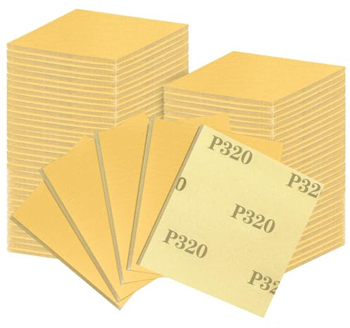 Shineboc 18PCS Éponges de Ponçage Grain 320 Papier Abrasif Sec et Humide | Flexible Eponge Abrasive, Cloisons Sèches, Métal et Peinture