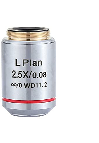 Mikroskop Infinity Plan Phasenkontrast-Objektiv for metallographisches Mikroskop 2,5 x 5 x 10 x 20 x 50 x 100 x langer Arbeitsabstand(2.5X)