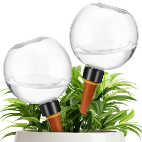 Tuxuseo Lot de 4 grandes boules d'arrosage | Piquets boule d'irrigation | en pot auto-arrosage – Distributeur d'eau de 500 ml pour pour l'arrosage des à l'intérieur et à