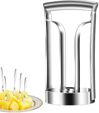 Cortador de piña profesional, accesorio para pelar , herramienta de acero inoxidable 2 en 1 para cortar mango, pimiento, piña, sandía