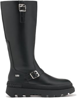 D.Franklin Stivali da Donna Alto All Track Biker Neri - Stivali per Donna - Moda casuale - Taglia (40) - Modello all track