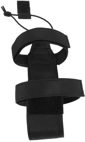 Veemoon Sangle Réglable pour Gourde de Sport Noire en Nylon, Housse de Bouteille d'eau Portable Résistante, Manchon Protecteur pour Bouteille Randonnée Camping et Activités Outdoor