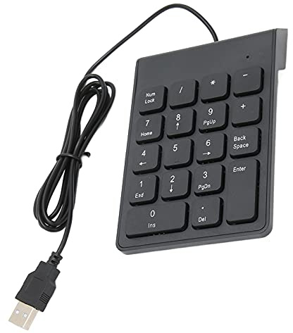 EIMSOAH Mini 18 Tangenter USB Numeriskt Tangentbord Tyst och Bekvämt för Bärbara PC-datorer, Svart
