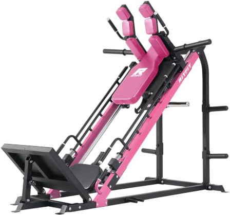 RitFit Prensa de piernas 3 en 1 45° Hack-Squat Machine | Capacidad de carga de hasta 680 kg, entrenador de piernas para cuádriceps, muslos, glúteos con bandeja de peso