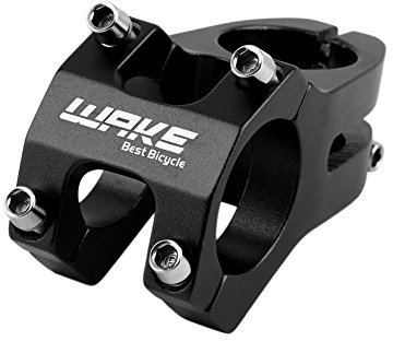 Wake 31,8 Vorbau 45mm Mountainbike Vorbau Kurzer MTB Vorbau für 31.8 Lenker, die meisten Mountainbike Rennrad MTB BMX (Schwarz)