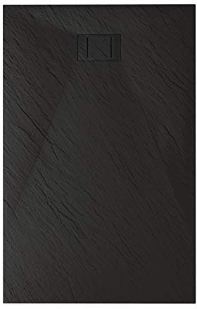 Idralite Plato de Ducha 80x140x2,6 CM Rectangular Antracita Efecto Piedra Mod. Blend