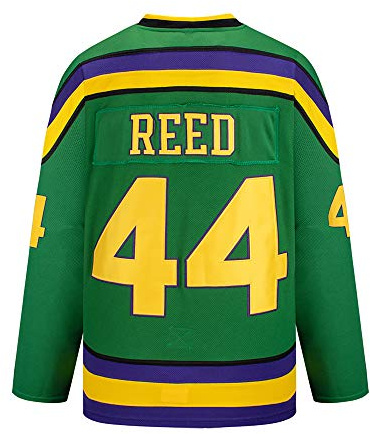 Gmjay Reed # 44 Mighty Ducks Eishockey Jersey Movie hockey grön sydd alfanumerisk S-XXXL