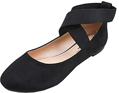 Feversole Women's Colorful Memory Foam Cushion Suede Ballet Flat,Mémoire coloré Macaron Coussin en Mousse de Femmes Ballerine de Suède Plat