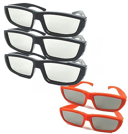 Bookishbunny 5 Pairs Solar Eclipse Viewers Plastic Glasses Sun Viewing ISO Certified, 3 Pairs Adult and 2 Pairs Kid