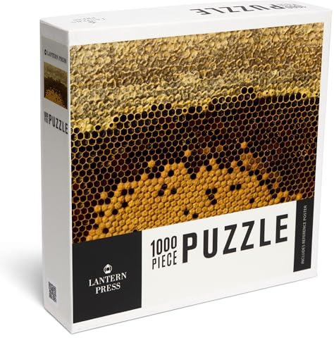 Lantern Press Puzzle Abstract Composition of a Bee Hive with