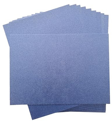 Kungsblått glitterpapper A4 250GSM - 10 ark dekorativa papperskort glittrande glänsande kort papper handprojekt.