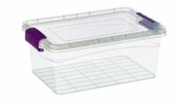 Set Of Two Plastic Storage Box Boxes Lid Handles Food Container Home Kitchen Office Box UK (10L)