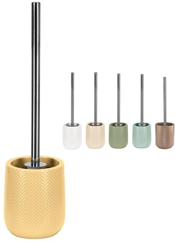 KW Luxury Ceramic/Porcelain/Stoneware Toilet Brush and Holder (Mustard Yellow)