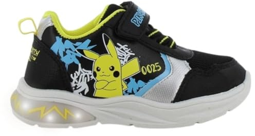 Leomil Pokémon Sneakers Bambino Scarpe con Luci Bambino 32, Perfette per la Scuola e Il Tempo Libero, Nero