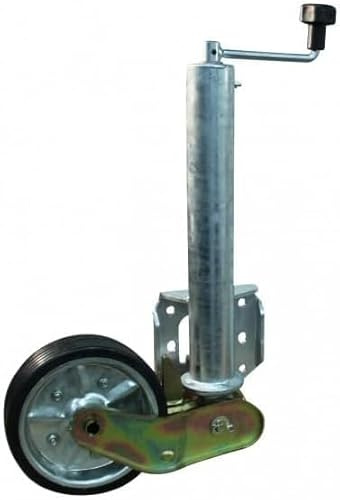 Ruota per cric per rimorchio - Cric girevole imbullonato per impieghi gravosi - Cric girevole per rimorchio, ruota di guida automatica da 20 cm con ruota in gomma piena, ruote di supporto per rimor