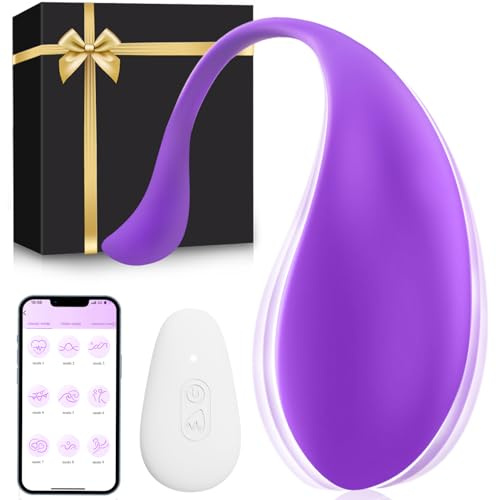 Remote Control Vibrator Sex Toys Adult Toys Wearable Vibrators with Phone Control,Bullet Vibabrator for Women with 9 Vibrating Modes,Sex toys4couples Men & Women Vibrator G-Spot (Purple)