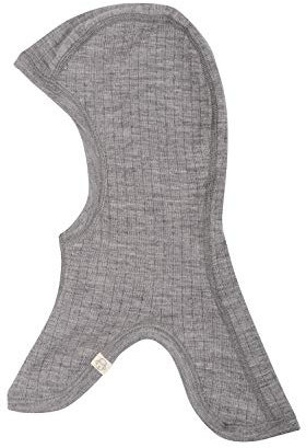 Dilling Baby und Kinder Schlupfmütze aus Merinowolle - Grau meliert 98/128