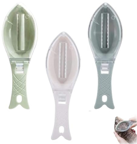 3 Pezzi Raschietto Squame,Raschietto per Pesci,Raschietto di Pesce,con Copertura Trasparente,per Casa,Cucina,Ristorante,Accessori per la Cucina,16 * 5.5 * 4.2cm(3 Colori)