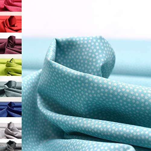 MAGAM-Stoffe Keno Tupfen Baumwollstoff Oeko-Tex Meterware 50cm (11. Mint)