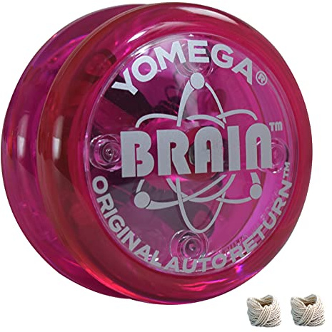 Yomega The Original Brain - Yoyó Profesional para niños y Principiantes, yoyó de Retorno automático Ideal para Trucos de Cuerda + 2 Cuerdas Extra (Pink)