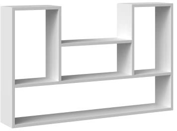 CDF Hängeregal Bilbao 4P| Farbe: Weiß | für EIN Wohnzimmer, Büro und Arbeitszimmer | Regal für Bücher und Spielzeug | modern | Ideal für Kinderzimmer, Zimmer für einen Teenager, Jugendzimmer