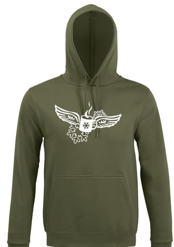 shirt84 Tasse à vin chaud avec ailes d'ange à capuche pour homme, army, M