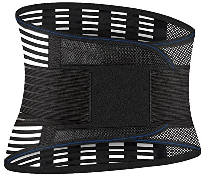 Cinturón Faja Lumbar Verano Respirable for Corregir La Postura De La Espalda Apto Hombre Y Mujer Soporte Lumbar Inferior for Aliviar El Dolor De Espalda Hernia De Disco ( Color : Black , Size : XX-Lar