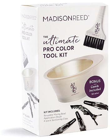 Madison Reed Pro Color Werkzeug-Set mit Bonus-Kamm, 7-teiliges Set für DIY-Haarfärbung, Rührschüssel, Pinsel, Haarspangen und Kamm