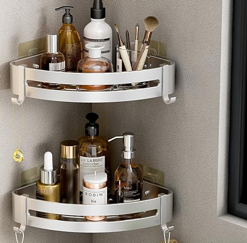 Shelf washbasin Bathroom Storage, Double Triangular Basket (Patch Type)