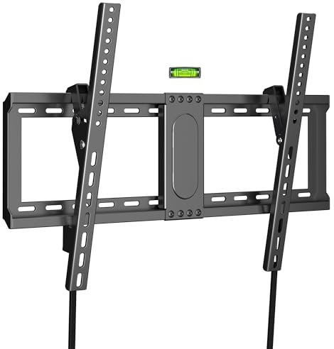 XINLEI Support Mural TV Inclinable pour téléviseurs Plats et incurvés de 37 à 82 Pouces Fixation Murale TV Inclinable jusqu'à 60 kg, VESA Maximum 600 x 400 mm Support Television Mural