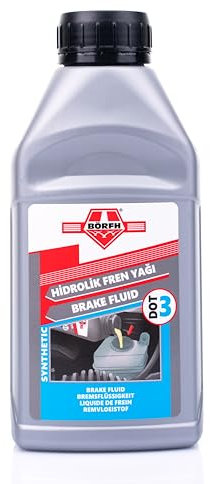 Borfh Brake Fluid | Premium Brake Fluid for Optimal Performance | Ensures Safe and Reliable Braking | Suitable for Vehicles Requiring Dot 3 Specifications | 455gr