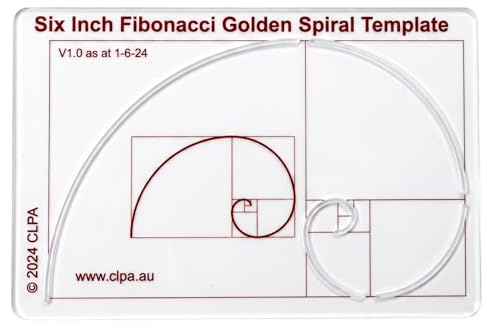 Plantilla Fibonacci espiral 6, proporcion aurea