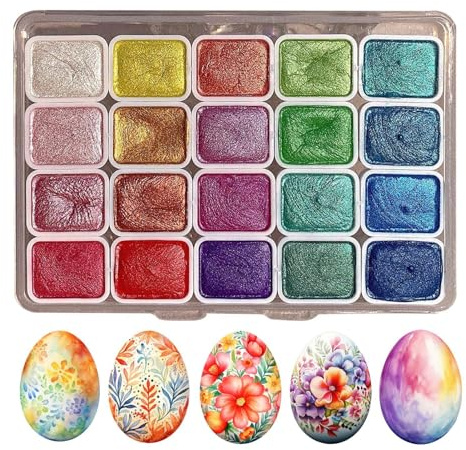 Set di colori ad , 20 colori, colori ad minerali, con brillantini, per artisti, principianti, hobbisti amatoriali