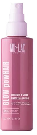 MULAC | Glow Powhair, Latte Spray Rinforzante Leave-in Anti-Breakage a pH Acido, Senza Risciacquo, 150ml