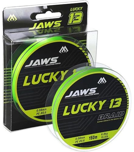 Mikado Geflochtene Schnüre Jaws Lucky 13 0.18mm/15.0Kg/150M Fluo Zielona